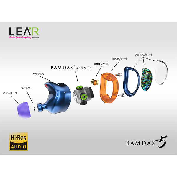 新製品】 LEAR BAMDAS 5 はなんと5ダイナミックドライバー搭載