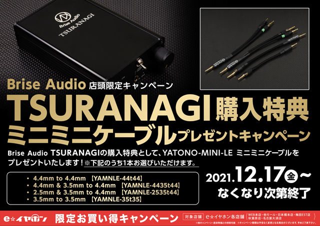 新製品】Brise Audio「TSURANAGI 」ブランド初のアナログポータブル 