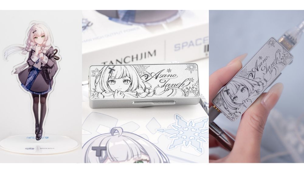 TANCHJIM FORCE 星 MINO Kawaiiパワー全開！美月ぴあのも体験！黄色が可愛い『TANCHJIM セット売り 浅野てんきモデル LUNA イヤホン/ イヤホン